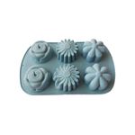 Casa si Gradina - Bucatarie si vesela - Ustensile bucatarie - Forme prajituri - Forma silicon 6 cavitati, model floral, 27 cm, 214COF - Infinity.ro