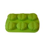 Casa si Gradina - Bucatarie si vesela - Ustensile bucatarie - Forme prajituri - Forma silicon in forma de Ou, Pentru prajituri, Verde, 6 cavitati, 26 cm, 338COF - Infinity.ro