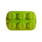 Casa si Gradina - Bucatarie si vesela - Ustensile bucatarie - Forme prajituri - Forma silicon in forma de Ou, Pentru prajituri, Verde, 6 cavitati, 26 cm, 338COF - Infinity.ro