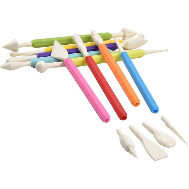 Casa si Gradina - Bucatarie si vesela - Ustensile bucatarie - Ustensile ornare prajituri - Set 9 Instrumente de modelat pentru cofetarie, Multicolor, 17 cm, 369COF - Infinity.ro