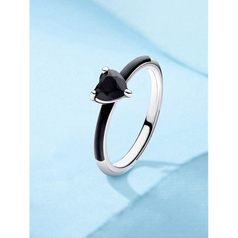 Fashion, accesorii si bijuterii - Femei - Bijuterii femei - Inele femei - Inel Noir Passion cu detalii elegante - 9 - Infinity.ro