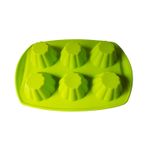Casa si Gradina - Bucatarie si vesela - Ustensile bucatarie - Forme prajituri - Forma silicon, Pentru prajituri, 6 cavitati, Verde, 29 cm, 344COF - Infinity.ro