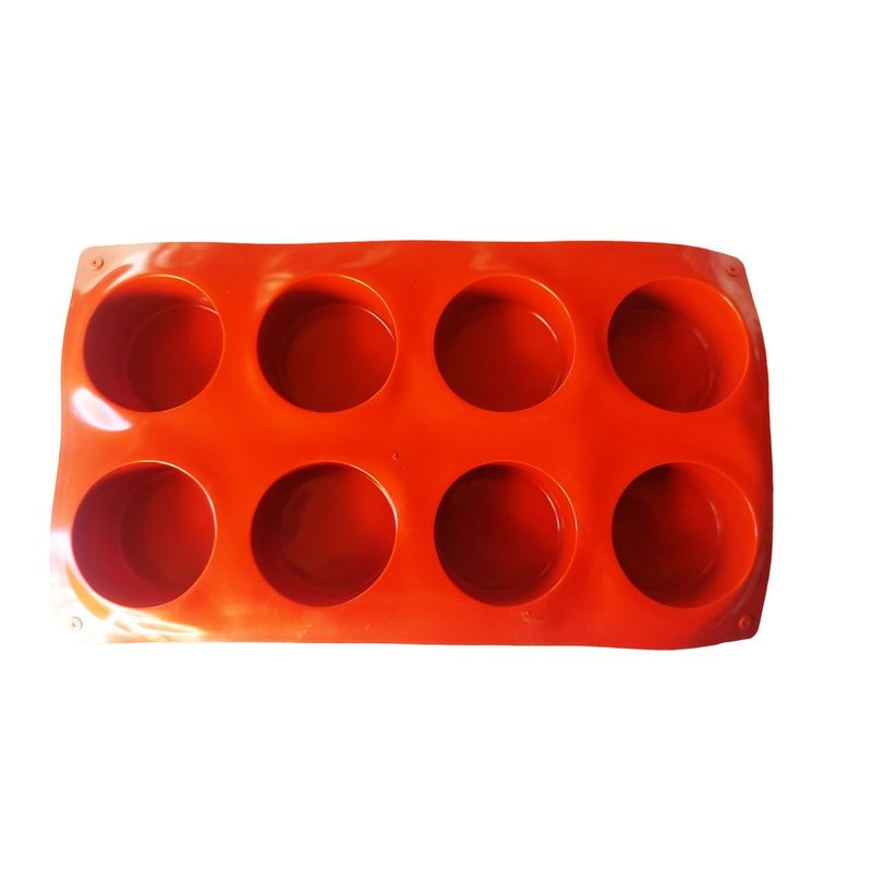 Casa si Gradina - Bucatarie si vesela - Ustensile bucatarie - Forme prajituri - Forma silicon 8 cavitati, Pentru prajituri, Maro, 28 cm, 389COF - Infinity.ro