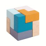 Jucarii, Copii si Bebe - Jucarii si jocuri - Jucarii & jocuri educative - Jocuri de memorie si inteligenta - Cub magic 3D din lemn, 9 piese , 500CUB - Infinity.ro