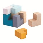 Jucarii, Copii si Bebe - Jucarii si jocuri - Jucarii & jocuri educative - Jocuri de memorie si inteligenta - Cub magic 3D din lemn, 9 piese , 500CUB - Infinity.ro