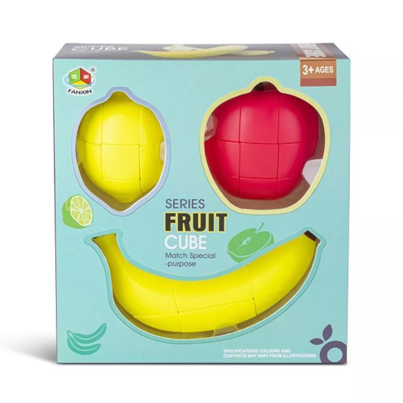 Jucarii, Copii si Bebe - Jucarii si jocuri - Jucarii & jocuri educative - Jocuri de memorie si inteligenta - Set Cub magic, Lamaie, Banana, Mar, Fanxin, 483CUB - Infinity.ro