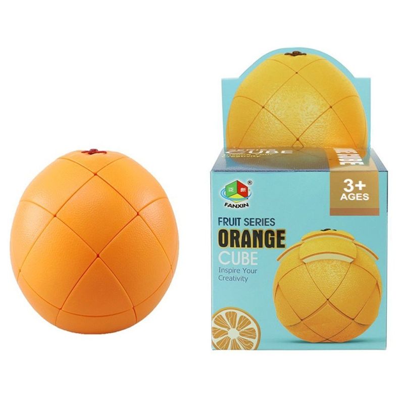 Jucarii, Copii si Bebe - Jucarii si jocuri - Jucarii & jocuri educative - Jocuri de memorie si inteligenta - Cub Magic 3x3x3, Portocala, Fanxin, Portocaliu, 482CUB - Infinity.ro