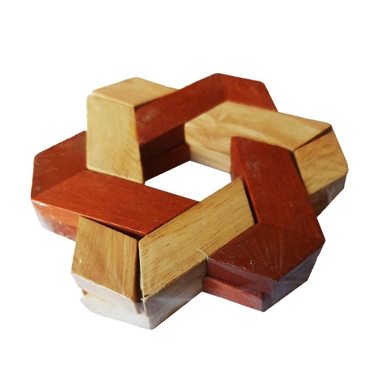 Jucarii, Copii si Bebe - Jucarii si jocuri - Jucarii & jocuri educative - Jocuri de memorie si inteligenta - Puzzle Brain Twister din lem 24 piese, Pentru copii si adolescenti, 475CUB - Infinity.ro