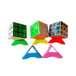 Jucarii, Copii si Bebe - Jucarii si jocuri - Jucarii & jocuri educative - Jocuri de memorie si inteligenta - Set 10 Suporti universali pentru cuburi, toate marcile si dimensiunile Magic Cub, Multicolor, 436CUB-1 - Infinity.ro
