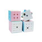 Jucarii, Copii si Bebe - Jucarii si jocuri - Jucarii & jocuri educative - Jocuri de memorie si inteligenta - Set Cub Magic MoYu Meilong, 2x2, 3x3, 4x4, 5x5, Macaron Stickerless, 474CUB-1 - Infinity.ro