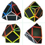 Jucarii, Copii si Bebe - Jucarii si jocuri - Jucarii & jocuri educative - Jocuri de memorie si inteligenta - Cub Magic Yisheng  Skewb, Fibra de carbon, Black, 220CUB-1 - Infinity.ro