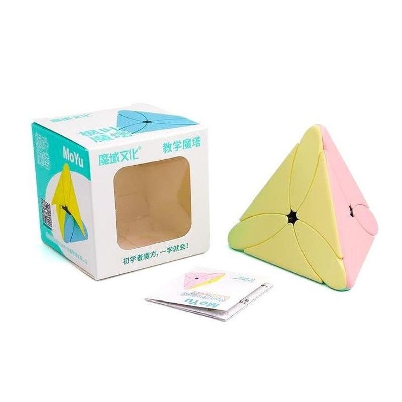 Jucarii, Copii si Bebe - Jucarii si jocuri - Jucarii & jocuri educative - Jocuri de memorie si inteligenta - Cub Magic MoYu Maple Leaf Pyraminx macaron, Stickerless, 404CUB-1 - Infinity.ro