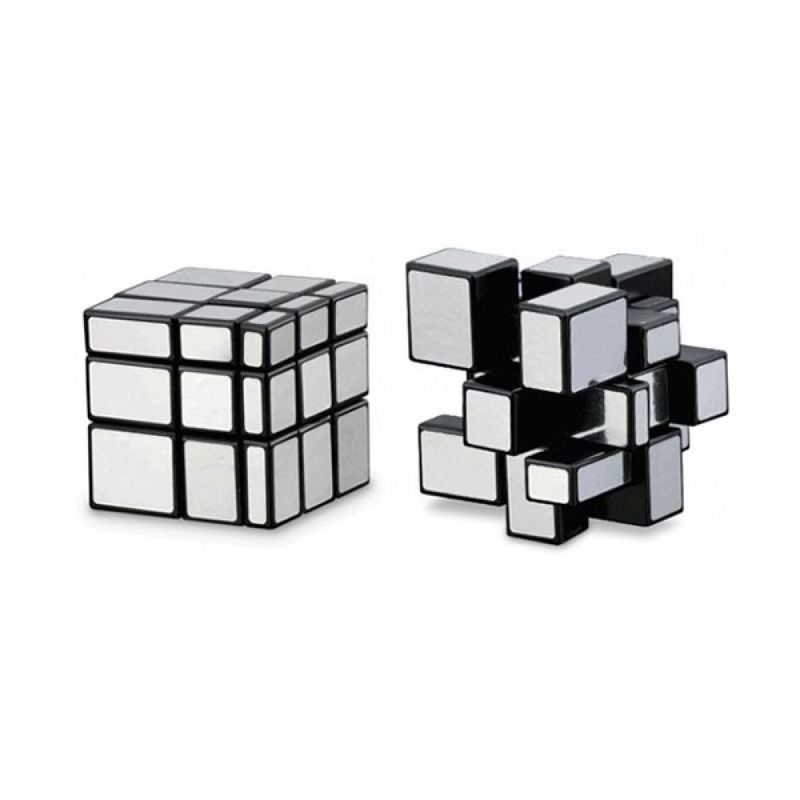 Jucarii, Copii si Bebe - Jucarii si jocuri - Jucarii & jocuri educative - Jocuri de memorie si inteligenta - Cub Magic Mirror 3x3x3  Moyu silver, 28CUB-1 - Infinity.ro