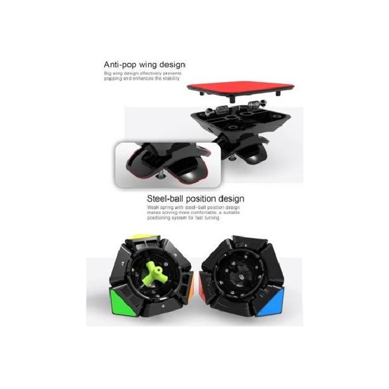 Jucarii, Copii si Bebe - Jucarii si jocuri - Jucarii & jocuri educative - Jocuri de memorie si inteligenta - Cub Magic 3x3x3, QiYi QiCheng A Skewb, SpeedCube, Black, 300CUB-1 - Infinity.ro