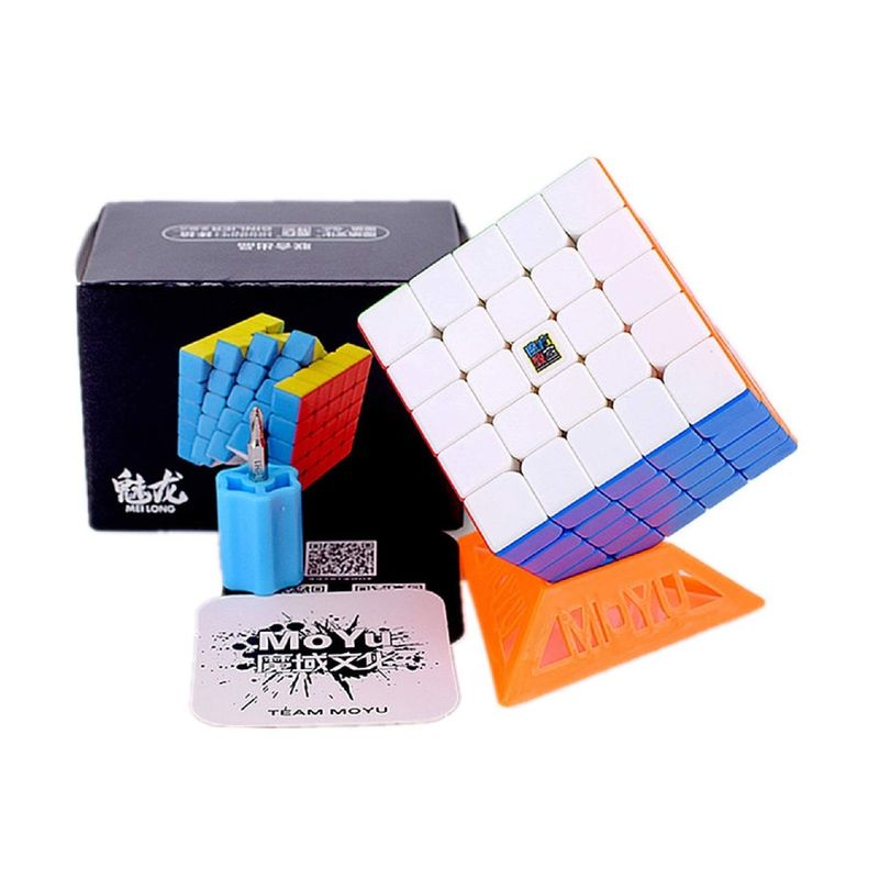 Jucarii, Copii si Bebe - Jucarii si jocuri - Jucarii & jocuri educative - Jocuri de memorie si inteligenta - Cub Magic 5x5x5 Moyu MoFang Meilong 5M magnetic, Stickerless, 363CUB-1 - Infinity.ro