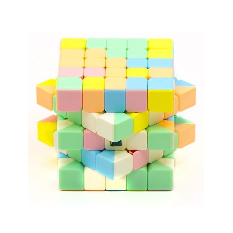 Jucarii, Copii si Bebe - Jucarii si jocuri - Jucarii & jocuri educative - Jocuri de memorie si inteligenta - Cub Magic 5x5x5 Moyu MoFang Meilong, Stickerless macaron, 445CUB-1 - Infinity.ro