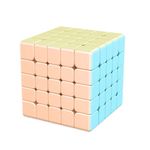 Jucarii, Copii si Bebe - Jucarii si jocuri - Jucarii & jocuri educative - Jocuri de memorie si inteligenta - Cub Magic 5x5x5 Moyu MoFang Meilong, Stickerless macaron, 445CUB-1 - Infinity.ro