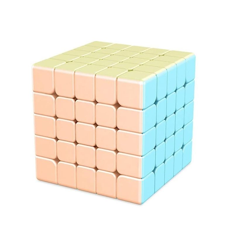 Jucarii, Copii si Bebe - Jucarii si jocuri - Jucarii & jocuri educative - Jocuri de memorie si inteligenta - Cub Magic 5x5x5 Moyu MoFang Meilong, Stickerless macaron, 445CUB-1 - Infinity.ro