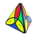 Jucarii, Copii si Bebe - Jucarii si jocuri - Jucarii & jocuri educative - Jocuri de memorie si inteligenta - Cub Magic 3x3x3, QiYi Clover Pyraminx, Black, 468CUB-1 - Infinity.ro