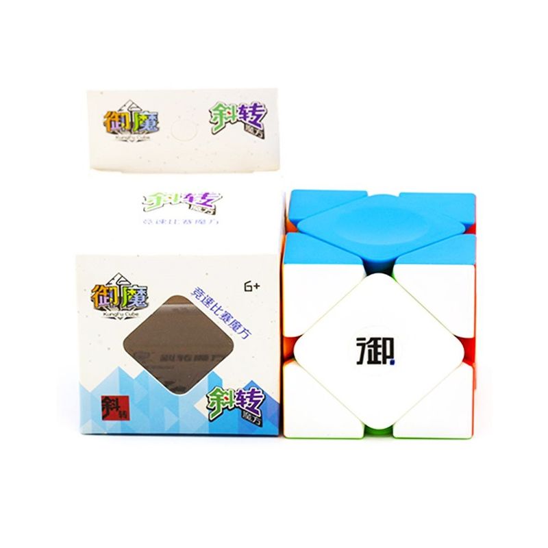 Jucarii, Copii si Bebe - Jucarii si jocuri - Jucarii & jocuri educative - Jocuri de memorie si inteligenta - Cub Magic 3x3x3, KungFu Yumo Skewb With Positioning Beads, Stickerless, 345CUB-1 - Infinity.ro