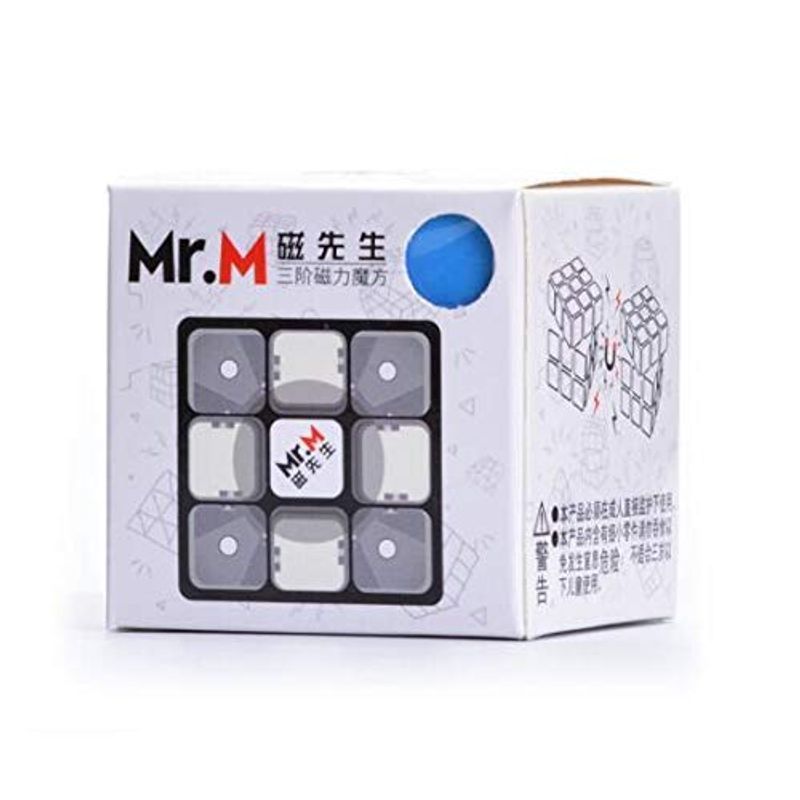 Jucarii, Copii si Bebe - Jucarii si jocuri - Jucarii & jocuri educative - Jocuri de memorie si inteligenta - Cub Magic 3x3x3 ShengShou Magnetic Mr. M  stickerless, 140CUB-1 - Infinity.ro
