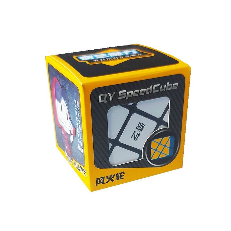 Jucarii, Copii si Bebe - Jucarii si jocuri - Jucarii & jocuri educative - Jocuri de memorie si inteligenta - Cub Magic 3x3x3 QiYi Windmill Speedcube, Black, 460CUB-1 - Infinity.ro