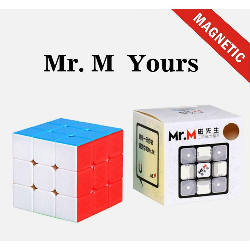 Jucarii, Copii si Bebe - Jucarii si jocuri - Jucarii & jocuri educative - Jocuri de memorie si inteligenta - Cub Magic 3x3x3 ShengShou Magnetic Mr. M  stickerless, 140CUB-1 - Infinity.ro