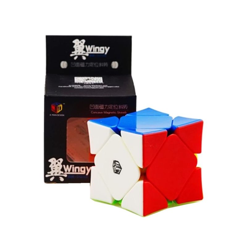 Jucarii, Copii si Bebe - Jucarii si jocuri - Jucarii & jocuri educative - Jocuri de memorie si inteligenta - Cub Magic 3x3x3 QiYi X-Man Wingy Skewb Magnetic, Stickerless, 367CUB-1 - Infinity.ro