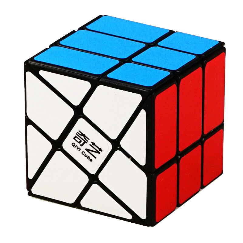 Jucarii, Copii si Bebe - Jucarii si jocuri - Jucarii & jocuri educative - Jocuri de memorie si inteligenta - Cub Magic 3x3x3 QiYi Strange Shape Fisher Speedcube, Black, 340CUB-1 - Infinity.ro