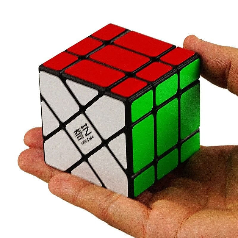 Jucarii, Copii si Bebe - Jucarii si jocuri - Jucarii & jocuri educative - Jocuri de memorie si inteligenta - Cub Magic 3x3x3 QiYi Strange Shape Fisher Speedcube, Black, 340CUB-1 - Infinity.ro