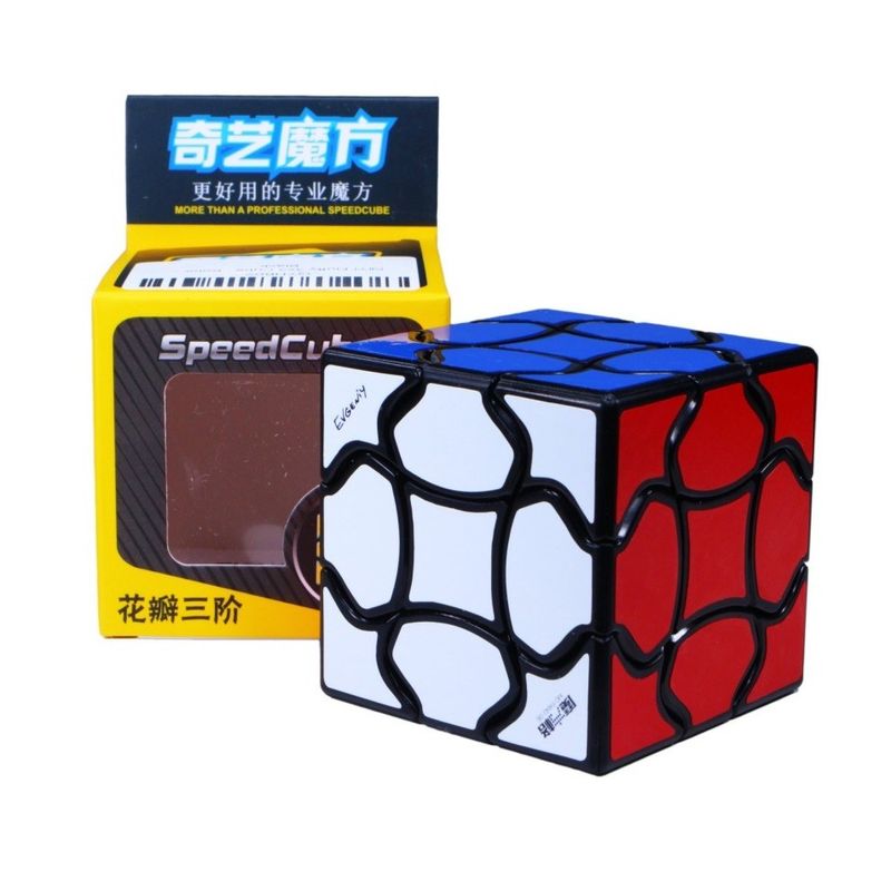 Jucarii, Copii si Bebe - Jucarii si jocuri - Jucarii & jocuri educative - Jocuri de memorie si inteligenta - Cub Magic 3x3x3 QiYi Fluffy  Speedcube, Black, 341CUB-1 - Infinity.ro