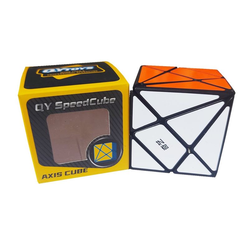 Jucarii, Copii si Bebe - Jucarii si jocuri - Jucarii & jocuri educative - Jocuri de memorie si inteligenta - Cub Magic 3x3x3 QiYi Axis Speedcube, Black, 461CUB-1 - Infinity.ro
