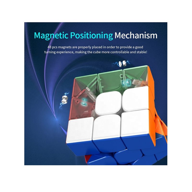 Jucarii, Copii si Bebe - Jucarii si jocuri - Jucarii & jocuri educative - Jocuri de memorie si inteligenta - Cub Magic 3x3x3 Moyu MoFang RS3M magnetic, Stickerless, 259CUB-1 - Infinity.ro