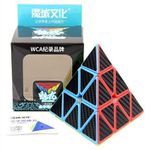 Jucarii, Copii si Bebe - Jucarii si jocuri - Jucarii & jocuri educative - Jocuri de memorie si inteligenta - Cub Magic 3x3x3 Moyu MeiLong Pyraminx fibra de carbon, Black, 368CUB-1 - Infinity.ro