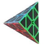 Jucarii, Copii si Bebe - Jucarii si jocuri - Jucarii & jocuri educative - Jocuri de memorie si inteligenta - Cub Magic 3x3x3 Moyu MeiLong Pyraminx fibra de carbon, Black, 368CUB-1 - Infinity.ro