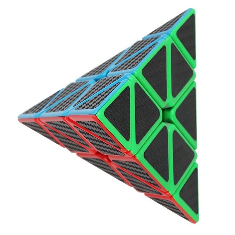 Jucarii, Copii si Bebe - Jucarii si jocuri - Jucarii & jocuri educative - Jocuri de memorie si inteligenta - Cub Magic 3x3x3 Moyu MeiLong Pyraminx fibra de carbon, Black, 368CUB-1 - Infinity.ro