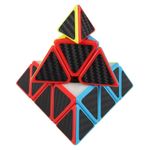 Jucarii, Copii si Bebe - Jucarii si jocuri - Jucarii & jocuri educative - Jocuri de memorie si inteligenta - Cub Magic 3x3x3 Moyu MeiLong Pyraminx fibra de carbon, Black, 368CUB-1 - Infinity.ro