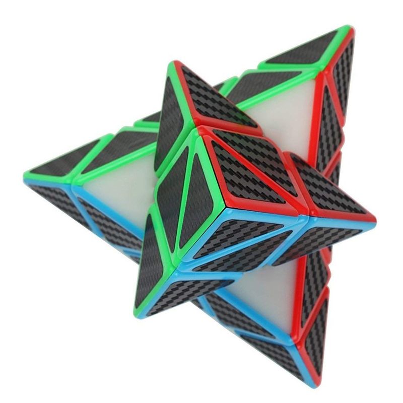 Jucarii, Copii si Bebe - Jucarii si jocuri - Jucarii & jocuri educative - Jocuri de memorie si inteligenta - Cub Magic 3x3x3 Moyu MeiLong Pyraminx fibra de carbon, Black, 368CUB-1 - Infinity.ro