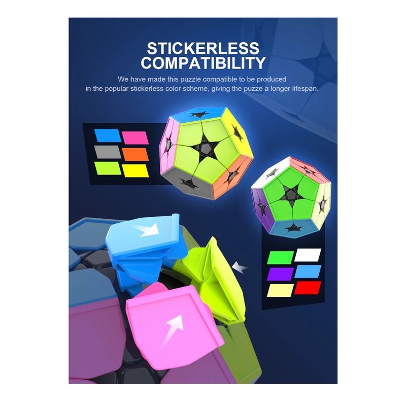 Jucarii, Copii si Bebe - Jucarii si jocuri - Jucarii & jocuri educative - Jocuri de memorie si inteligenta - Cub Magic 2x2x2, MoYu Meilong Kibiminx, Stickerless, 399CUB-1 - Infinity.ro