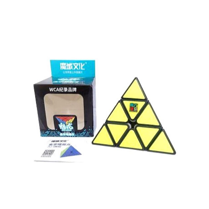 Jucarii, Copii si Bebe - Jucarii si jocuri - Jucarii & jocuri educative - Jocuri de memorie si inteligenta - Cub Magic 3x3x3 Moyu MoFang Meilong Pyraminx, Black, 255CUB-1 - Infinity.ro