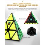 Jucarii, Copii si Bebe - Jucarii si jocuri - Jucarii & jocuri educative - Jocuri de memorie si inteligenta - Cub Magic 3x3x3 Moyu MoFang Meilong Pyraminx, Black, 255CUB-1 - Infinity.ro
