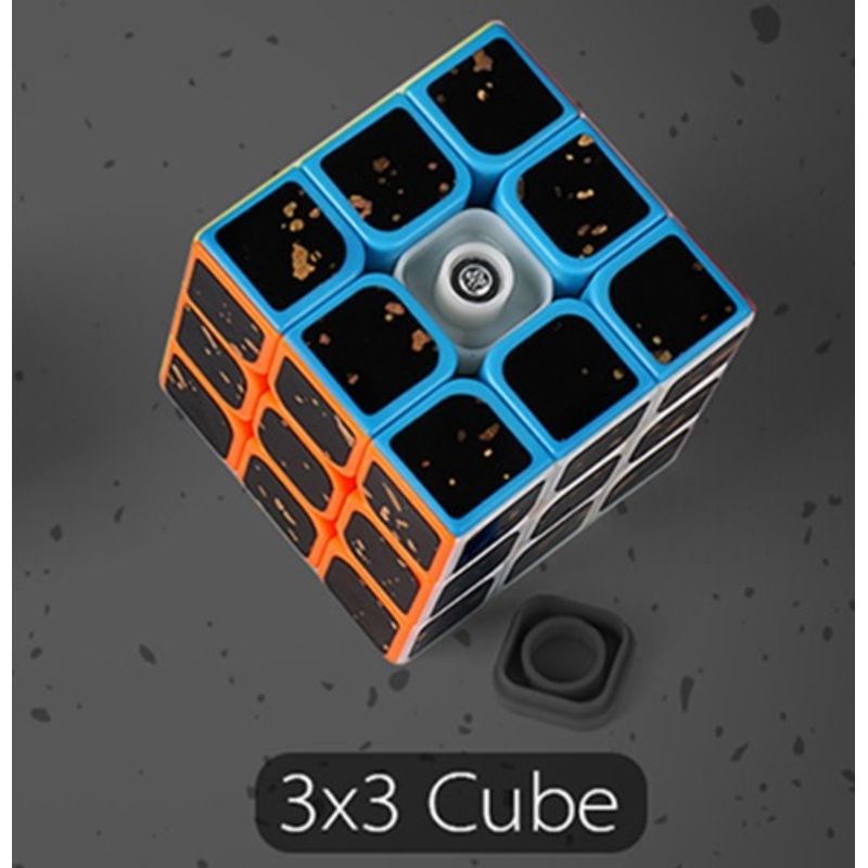 Jucarii, Copii si Bebe - Jucarii si jocuri - Jucarii & jocuri educative - Jocuri de memorie si inteligenta - Cub Magic  3x3x3 Splash Gold MoYu, 70CUB-1 - Infinity.ro