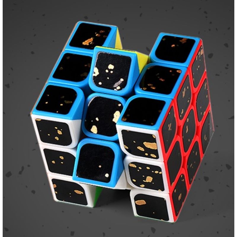 Jucarii, Copii si Bebe - Jucarii si jocuri - Jucarii & jocuri educative - Jocuri de memorie si inteligenta - Cub Magic  3x3x3 Splash Gold MoYu, 70CUB-1 - Infinity.ro