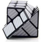 Jucarii, Copii si Bebe - Jucarii si jocuri - Jucarii & jocuri educative - Jocuri de memorie si inteligenta - Cub Magic  3x3x3 Moyu Unequal Fisher fibra de carbon silver, 153CUB-1 - Infinity.ro