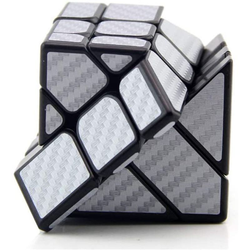 Jucarii, Copii si Bebe - Jucarii si jocuri - Jucarii & jocuri educative - Jocuri de memorie si inteligenta - Cub Magic  3x3x3 Moyu Unequal Fisher fibra de carbon silver, 153CUB-1 - Infinity.ro