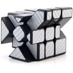 Jucarii, Copii si Bebe - Jucarii si jocuri - Jucarii & jocuri educative - Jocuri de memorie si inteligenta - Cub Magic  3x3x3 Moyu Unequal Fisher fibra de carbon silver, 153CUB-1 - Infinity.ro