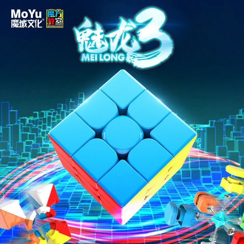 Jucarii, Copii si Bebe - Jucarii si jocuri - Jucarii & jocuri educative - Jocuri de memorie si inteligenta - Cub Magic  3x3x3 MoYu MeiLong Stickerless, 154CUB-1 - Infinity.ro