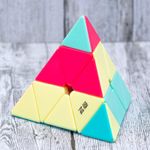 Jucarii, Copii si Bebe - Jucarii si jocuri - Jucarii & jocuri educative - Jocuri de memorie si inteligenta - Cub Magic 3x3x3, QiYi Qi Ming Pyraminx Neon SpeedCube, Stickerless, 420CUB-1 - Infinity.ro