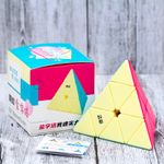 Jucarii, Copii si Bebe - Jucarii si jocuri - Jucarii & jocuri educative - Jocuri de memorie si inteligenta - Cub Magic 3x3x3, QiYi Qi Ming Pyraminx Neon SpeedCube, Stickerless, 420CUB-1 - Infinity.ro