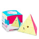 Jucarii, Copii si Bebe - Jucarii si jocuri - Jucarii & jocuri educative - Jocuri de memorie si inteligenta - Cub Magic 3x3x3, QiYi Qi Ming Pyraminx Neon SpeedCube, Stickerless, 420CUB-1 - Infinity.ro